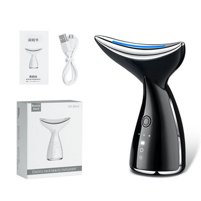 EMS Microcurrent Neck Face Beauty Device With 3 Colors LED Photon Therapy Skin Tighten Reduce Double Chin Face Lifting Devices null