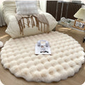Plush Round Carpet Sofa Living Room Coffee Table Bedroom Cloakroom Dressing Table Carpet White Round Mat null