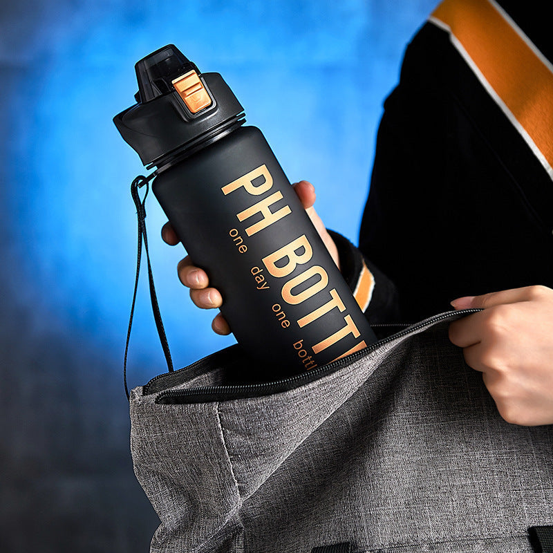 Men's Portable Large Capacity Plastic Water Bottle null