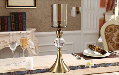 Fashion Simple Dining Table Glass Candle Holder Home Decoration Crafts null
