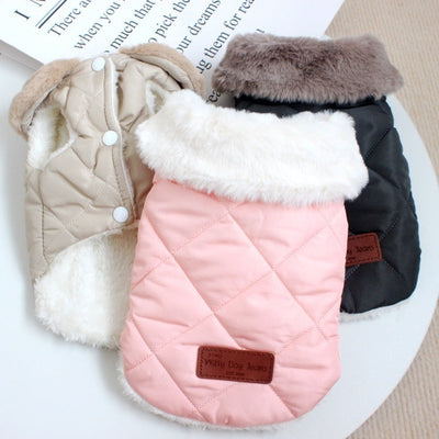 Dog Clothes Autumn And Winter Clothing Thickened Warm Cotton Coat null