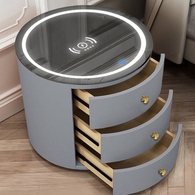 Round Bedside Table Intelligent Multi-function Audio Cabinet null