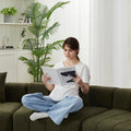 Chenille Curved Sectional Sofa With 2 Pillows,Curved Symmetrical Modular Semi Circular Sofa Sectional For Bedroom, Living Room, Office For Leisure Or Nap, Reading Room, And Lobby - Morderncharm store