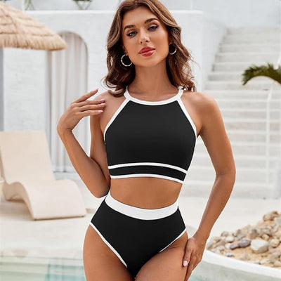 Women's Solid Color Minimalism Bikini Swimsuit null