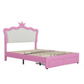 Princess Crown LED bed with illuminated crown headboard, soft bedding, and fairy-tale-inspired design for a cozy bedroom decor.
