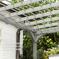 12’ x 20’ Outdoor Pergola, Wood Gazebo Grape Trellis with Stable Structure for Climbing Plant Support, Gray - Morderncharm store