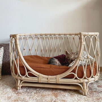 Luxury Handmade Rattan Dog Bed