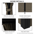 10' x 10' Hardtop Gazebo, Pavilion Gazebo with Curtains, Nettings, Aluminum Frame, Hooks, for Garden, Patio, Dark Brown - Morderncharm store