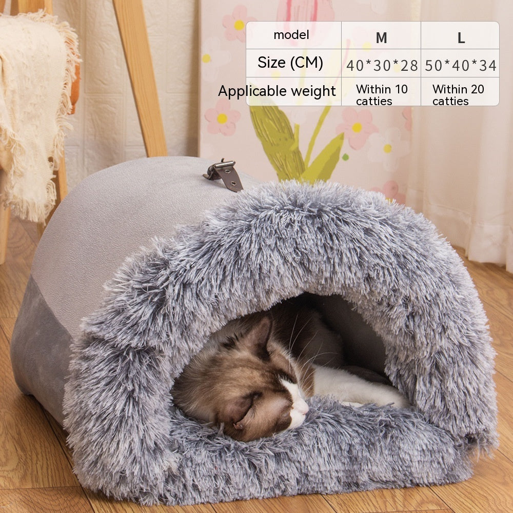 New Splice Portable Pet Nest Portable Autumn And Winter Warm Dog Nest Moisture-proof Long Fur Cat Nest Cross Border Pet Nest null