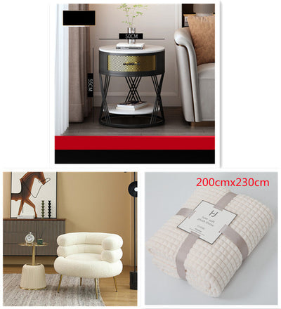 Coffee Table Living Room Balcony Creative Nordic Bedside Round Table null