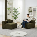 Chenille Curved Sectional Sofa With 2 Pillows,Curved Symmetrical Modular Semi Circular Sofa Sectional For Bedroom, Living Room, Office For Leisure Or Nap, Reading Room, And Lobby - Morderncharm store