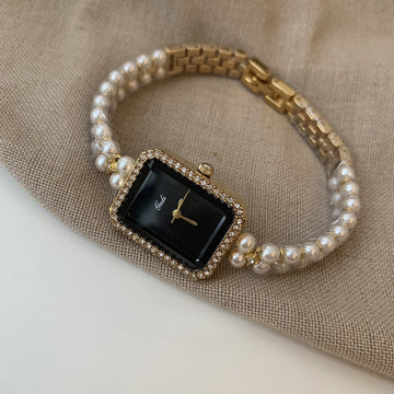 Luxury Pearl Strand Bracelet Watch
