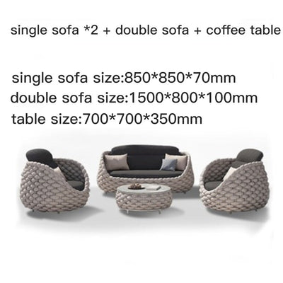 Outdoor Patio Lounge Sofa Coffee Table Set null