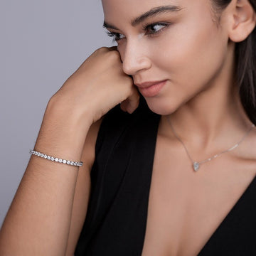 Classic Round Cut Moissanite Tennis Bracelet