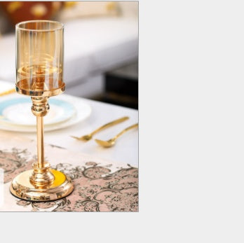 European-style Metal Candle Holders Creative Wax Holders Nordic Western Restaurant Table null