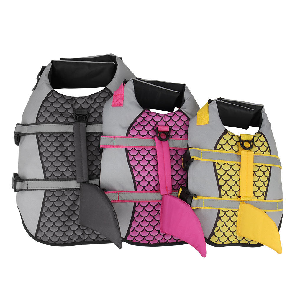 Swim Pet Dog Life Jacket Vest Clothes Life Vest Collar Harness Pets Swimming Summer Swimwear Scales Shark Pet Products null