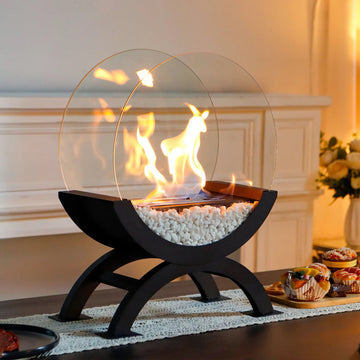 Modern Circular Tabletop Fireplace
