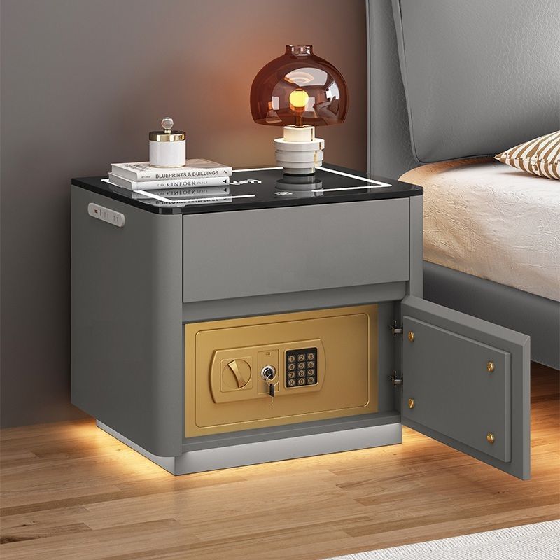 Home Bedroom Multi-functional Smart Safe Bedside Table Wireless Integrated Charging Safe null