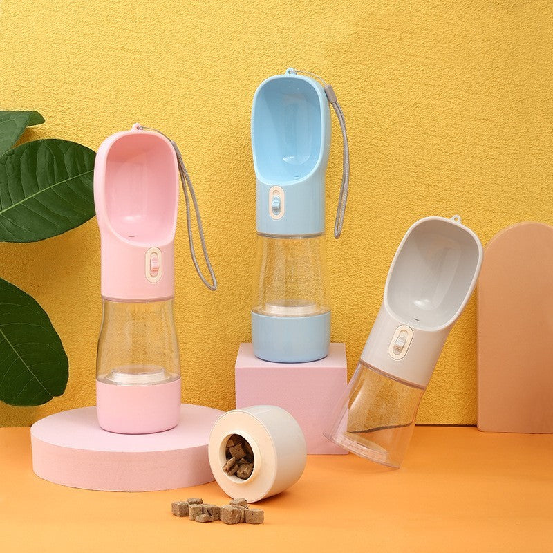Pet Dog Water Bottle Feeder Bowl Portable Water Food Bottle Pets Outdoor Travel Drinking Dog Bowls Water Bowl For Dogs null