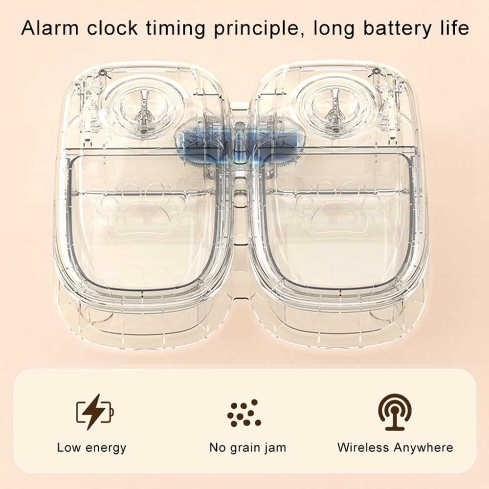 Automatic Pet Feeder Smart Food Dispenser For Cats Dogs Timer Stainless Steel Bowl Auto Dog Cat Pet Feeding Pets Supplies null